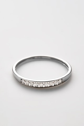 Alliance Romantic love - Or blanc et diamants