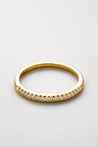Alliance et solitaire Duo de Bagues Carré Passion - Or jaune et diamants