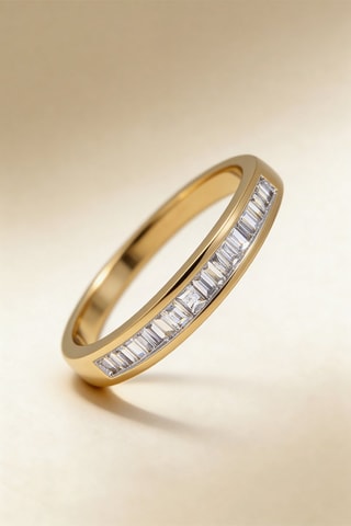 Alliance Baguette - Or jaune et diamants 