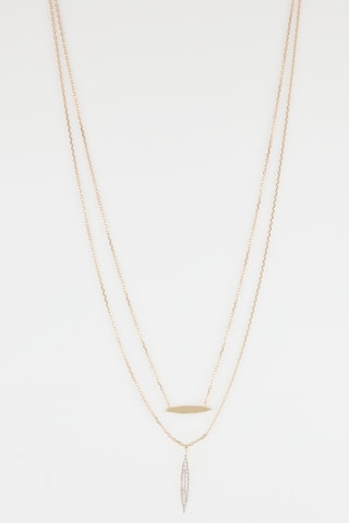 Collier double-rang Marcelia - Or jaune et diamants