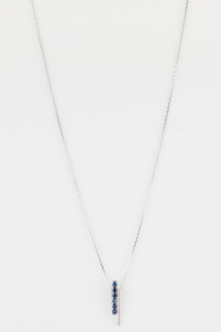 Pendentif Luijia - Or blanc, diamants et saphirs