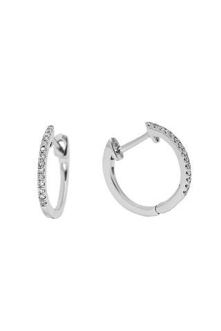 Créoles Iconic - Or blanc et diamants