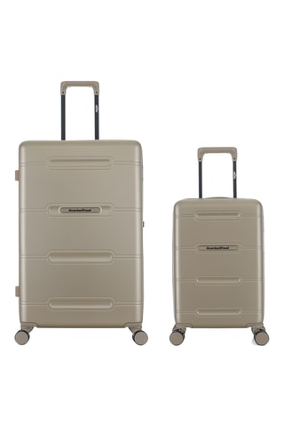 Valise XXS et valise grand volume - 55/76 cm - Beige