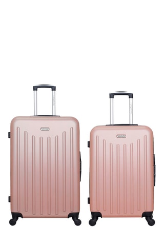 Valise semaine et valise grand volume Brooklyn (M/L)  - 65/75 cm  - Rose