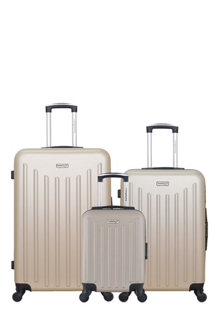 Set de 3 valises Brooklyn - 75/65/46 cm - Beige