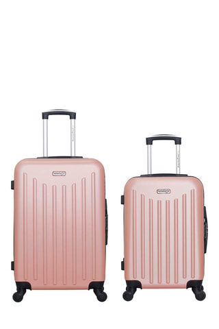 Valise cabine et valise semaine Brooklyn (S/M)  - 55/65 cm  - Rose
