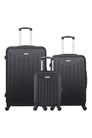 Set de 3 valises Brooklyn (XXS/M/L) - 46/65/75 cm - Noir