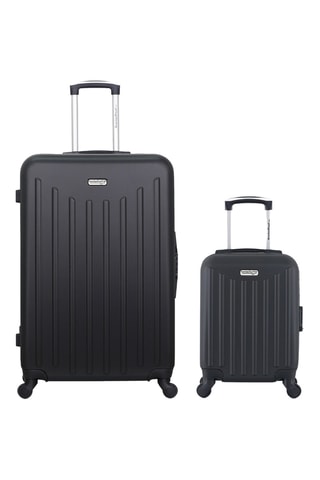 Set de 2 valises Brooklyn (XXS/L) - 46/75 cm - Noir