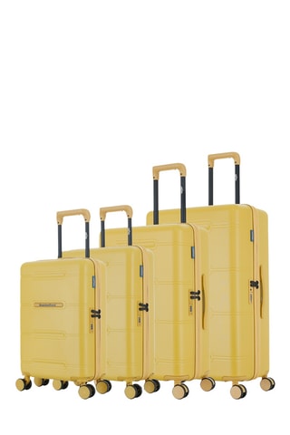 Set de 4 valises Cleveland (XS/S/M/L) - 55/60/66/76 cm - Jaune