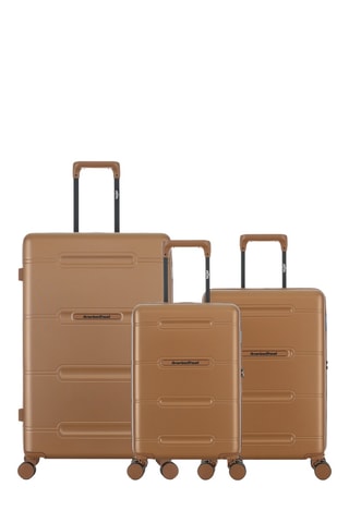Set de 3 valises - 55/60/76 cm - Marron