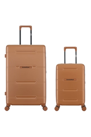 Valise cabine low-cost et valise grand volume (XS/L) - 55/76 cm - Marron