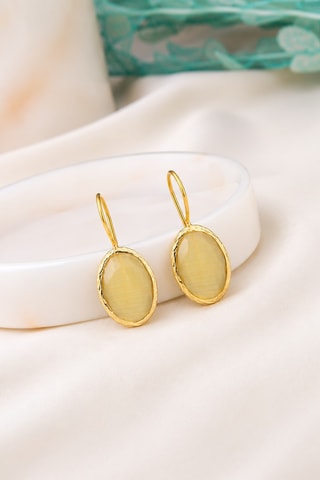 Boucles d'oreilles - Plaqué or jaune et agates