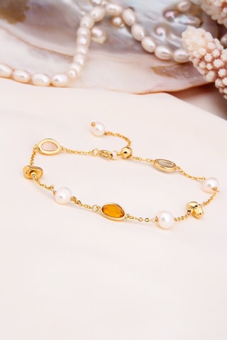 Bracelet - Perles de culture et zircons
