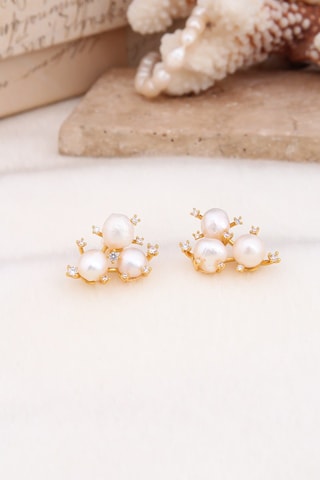 Boucles d’oreilles - Zircons et perles de culture