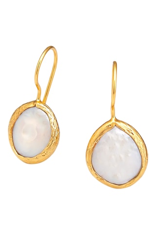 Boucles d'oreilles - Plaqué or jaune et perles de culture