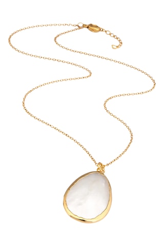 Collier - Plaqué or jaune et nacre