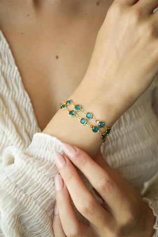 Bracelet 2 rangs - Bleu