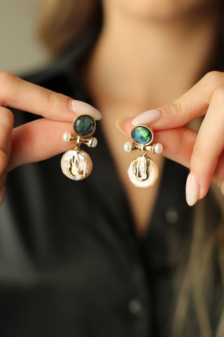 Boucles d’oreilles - Perles de culture et nacre