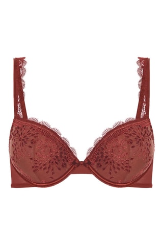Soutien-gorge push-up Singulière - Rouge brique