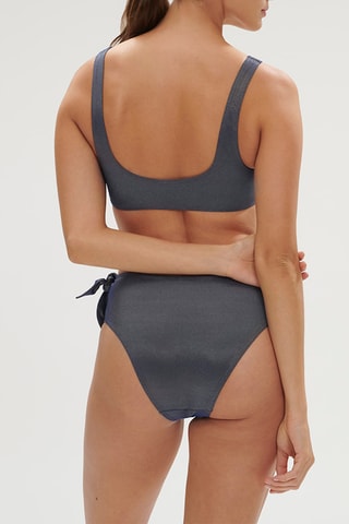 Bas de maillot taille haute Daphne - Gris foncé