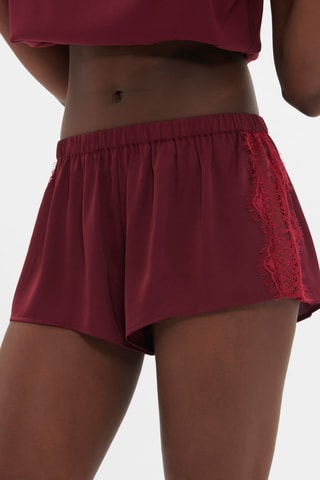 Shorts pigiama Satin Secrets - Bordeaux