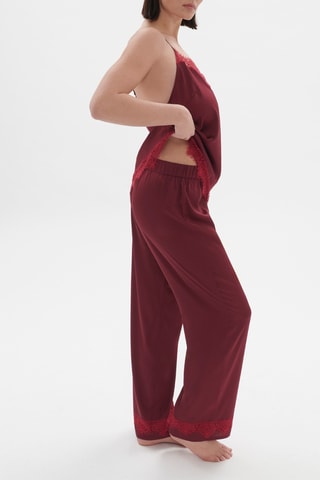 Pantalone pigiama Satin Secrets - Bordeaux