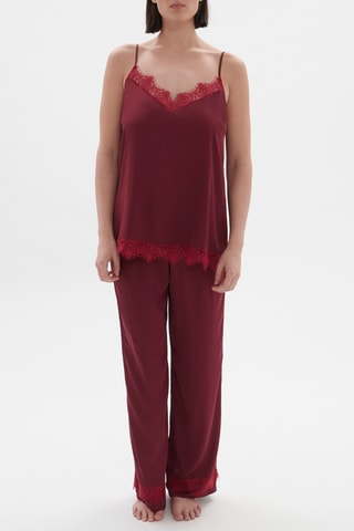 Pantalone pigiama Satin Secrets - Bordeaux