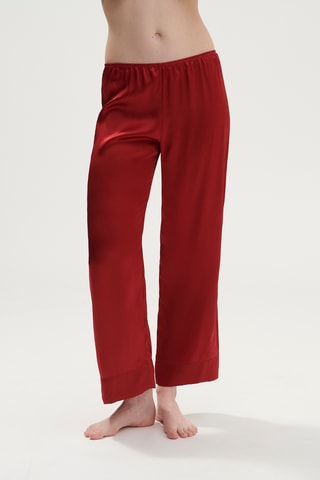 Pantaloni pigiama in seta Dream - Bordeaux 