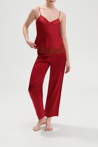 Pantaloni pigiama in seta Dream - Bordeaux 