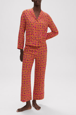 Pantaloni pigiama a vita alta Songe - Rosa e giallo
