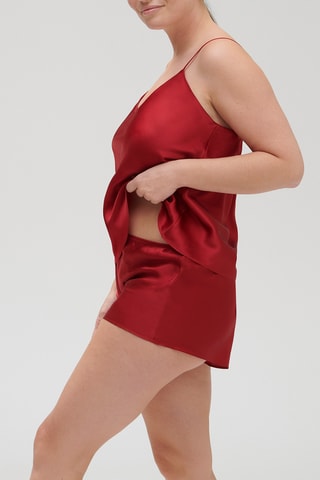 Shorts pigiama in seta Dream - Bordeaux