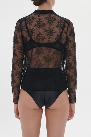 Blusa in pizzo Eve - Nero