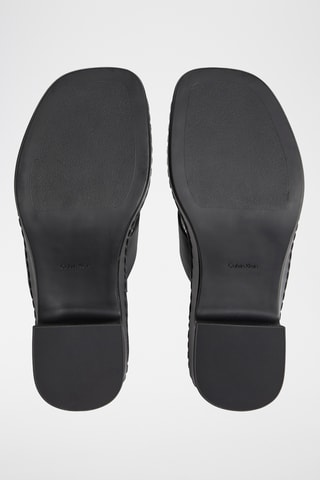 Sandales à talons en cuir - Noir