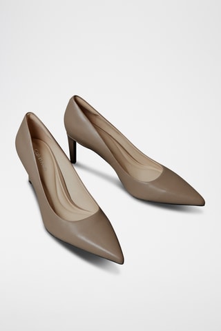 Escarpins en cuir - Taupe