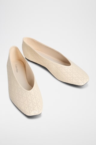 Ballerines en cuir de chèvre - Jaune
