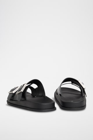 Mules en cuir - Noir