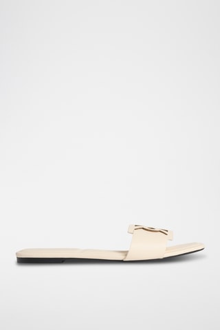 Mules en cuir - Jaune