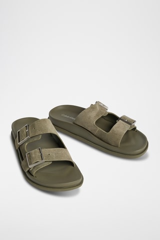 Mules en nubuck - Kaki