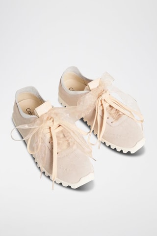 Baskets en nubuck - Crème