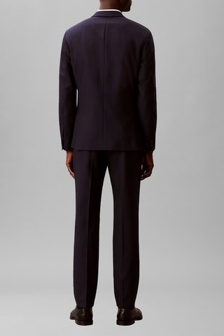 Pantalon slim en laine - Bleu nuit