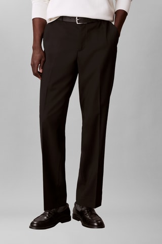 Pantalon tapered en laine - Noir