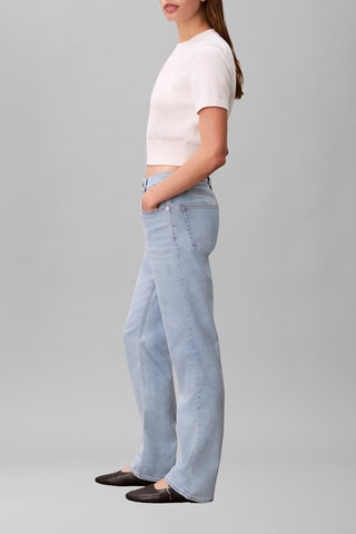 Jean taille haute straight - Bleu clair