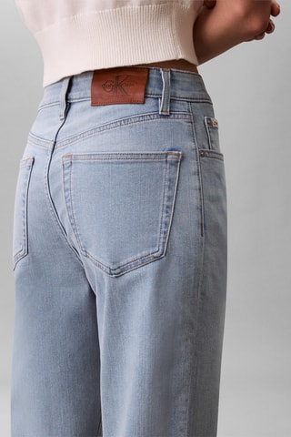 Jean taille haute straight - Bleu clair