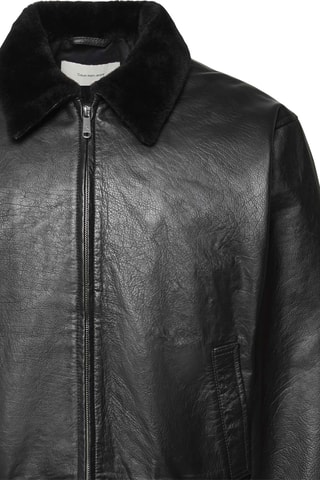 Veste en cuir - Noir