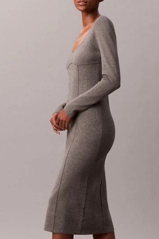 Robe midi - Gris chiné