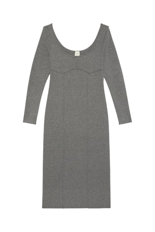 Robe midi - Gris chiné