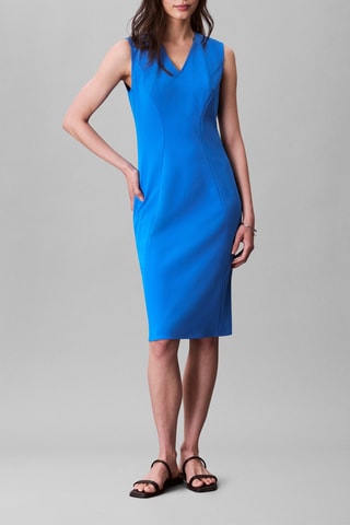 Robe midi - Bleu cobalt