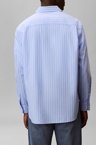 Chemise relaxed - Bleu et blanc