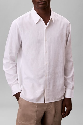 Chemise regular en lin - Blanc