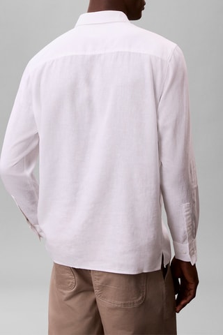 Chemise regular en lin - Blanc